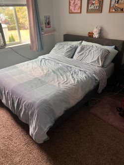 Queen mattress and bed frame