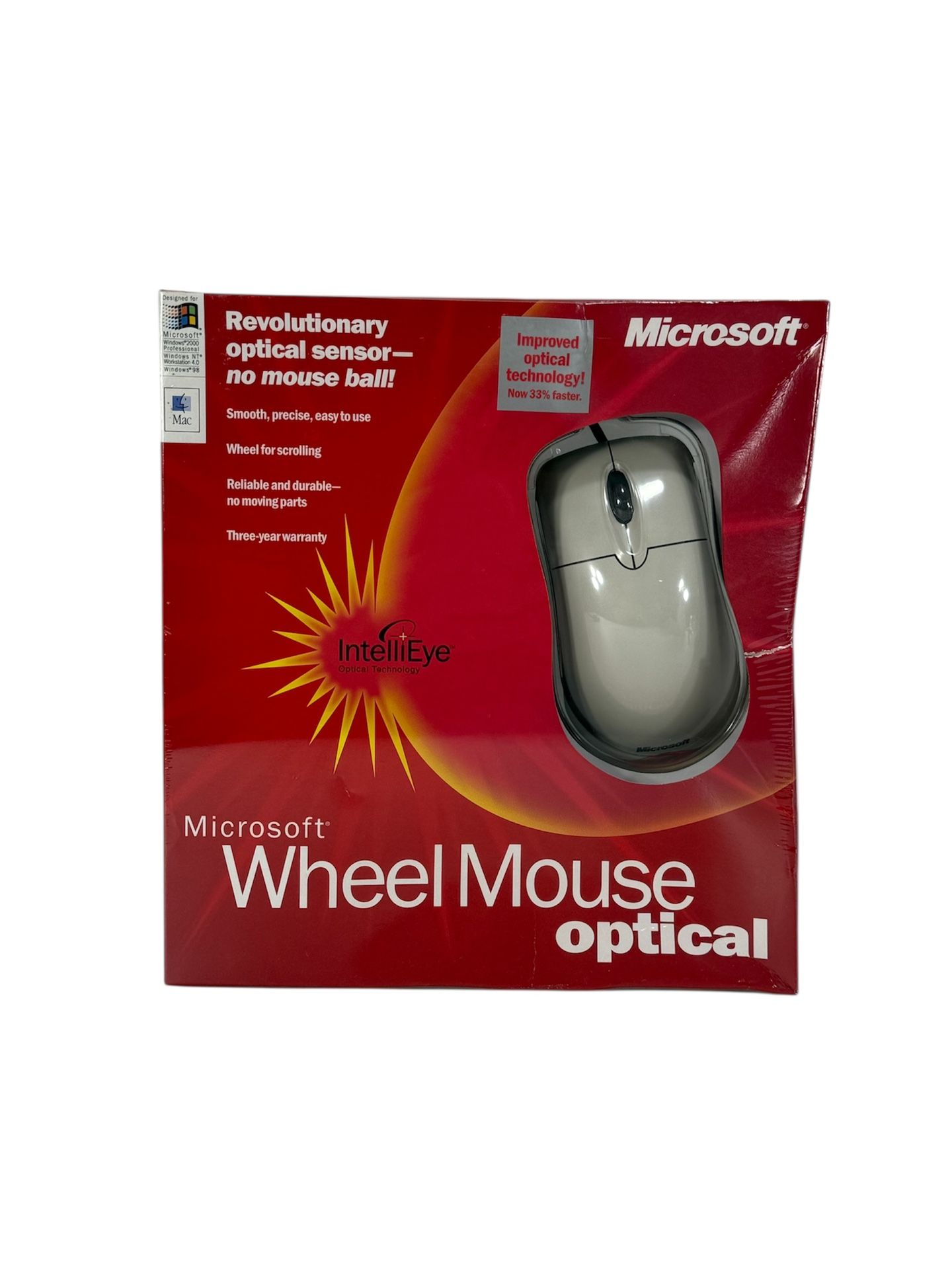 Microsoft Wheel Mouse Optical ~ USB & PS/2 Compatible ~ New Sealed
