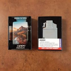 Zippo Lighter+Arc Lighter Insert