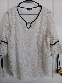 Olivia Blu white lace blouse