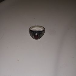 Real Sliver Ruby 1992 Hopkins High Military School Graduation Ring