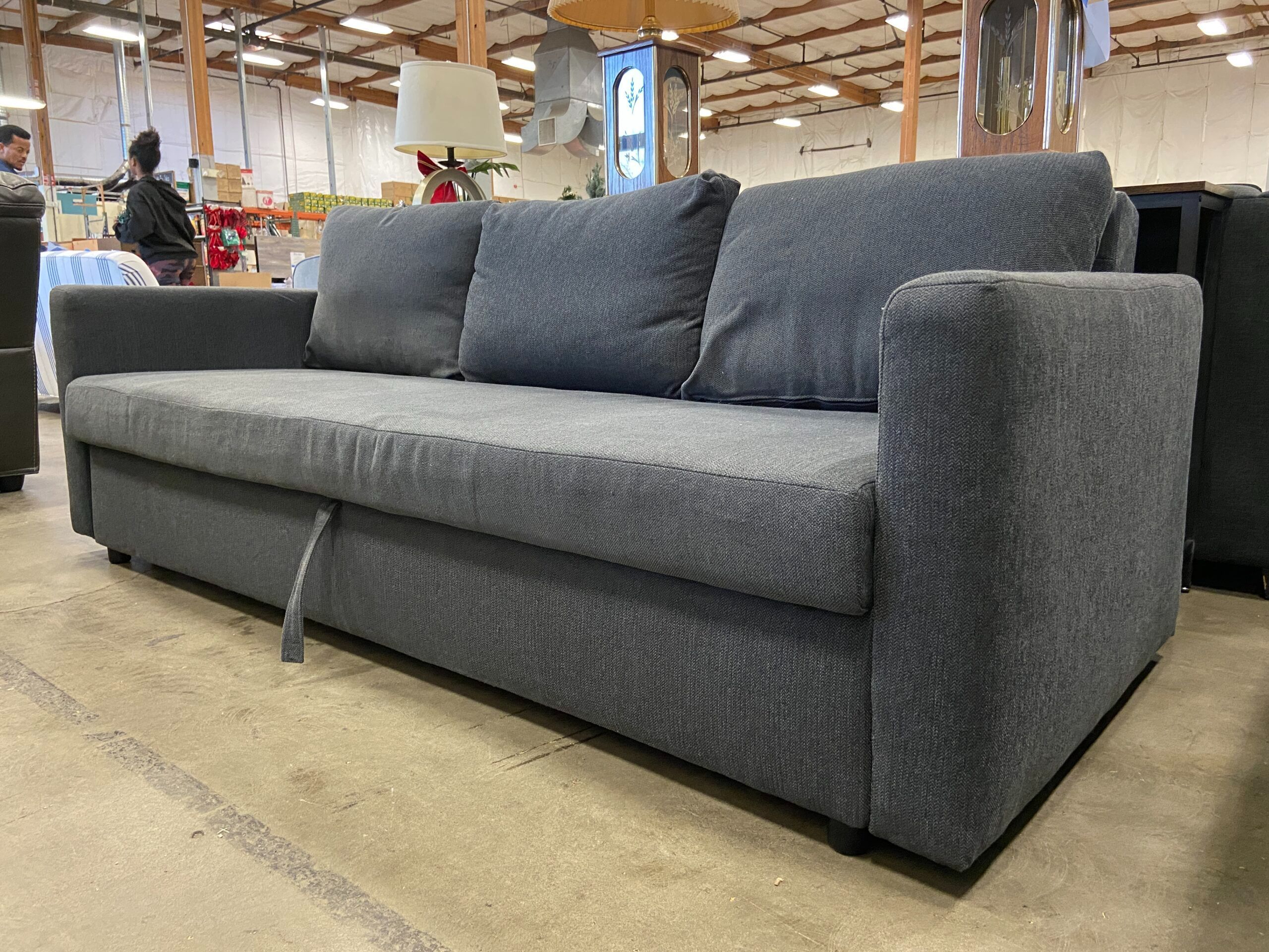 Charcoal Grey Convertible Sleeper Sofa