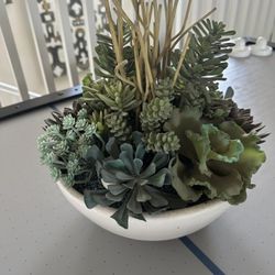 Faux succulent Centerpiece 