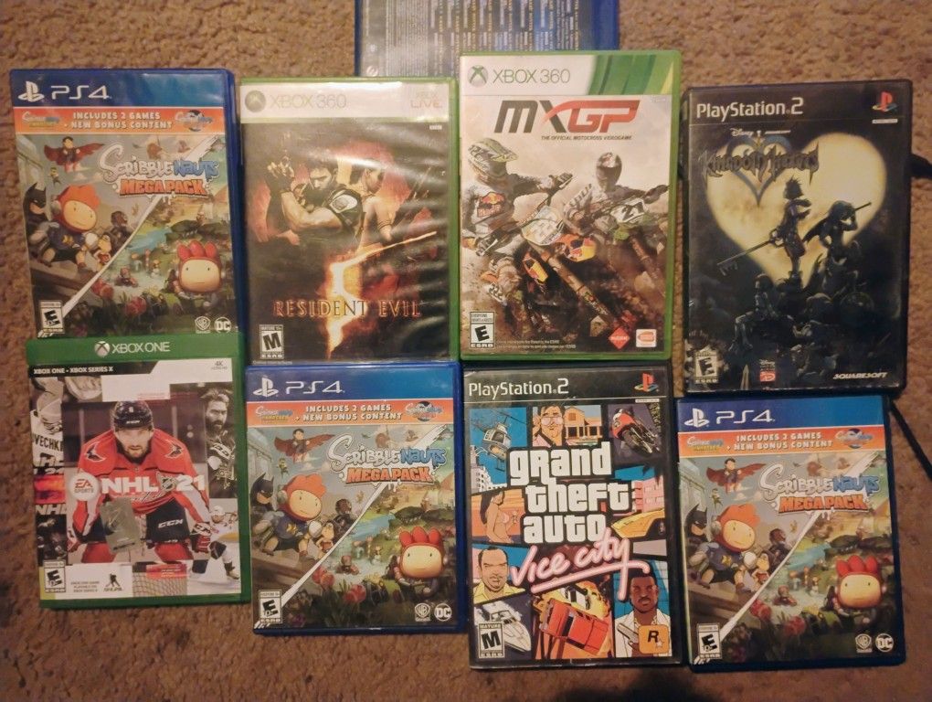 8 Video  Games PS4 ,PS2,Xbox One,Xbox 360