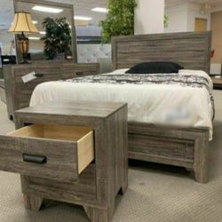 Mille Brown 4 Pieces Bedroom Set 
