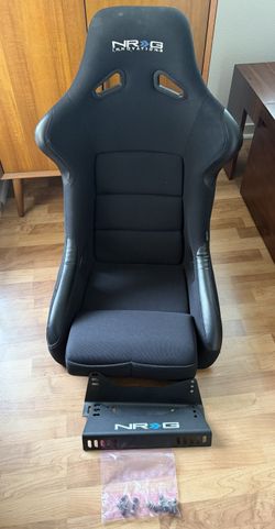 NRG Innovations NRG-FRP-301 Fiber Glass Fixed Back Bucket Sim Racing Seat (Large)