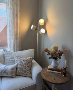 Cream & Gold Floor Lamp