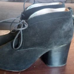 French Connection Dinah Black Suede Ankle Boots Size 8.5