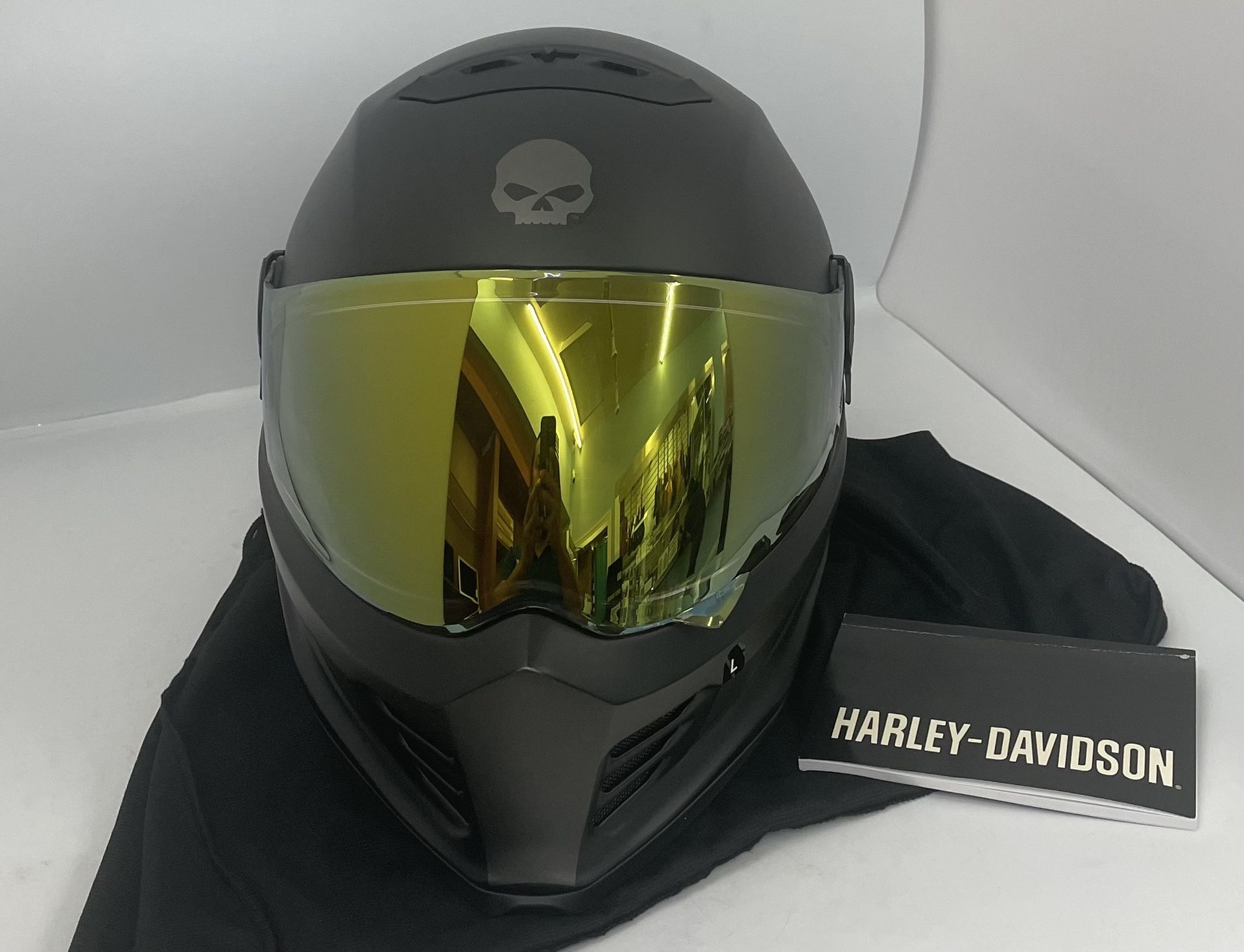 H-D DIVISION X15 FULL FACE SKULL GRAPHIC HELMET  LARGE 
