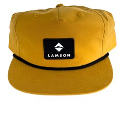 Lamson Mustard Yellow Flat Bill Cap BNWT
