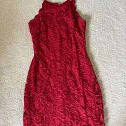 by & by Lace Sleeveless Dress Red Size 5