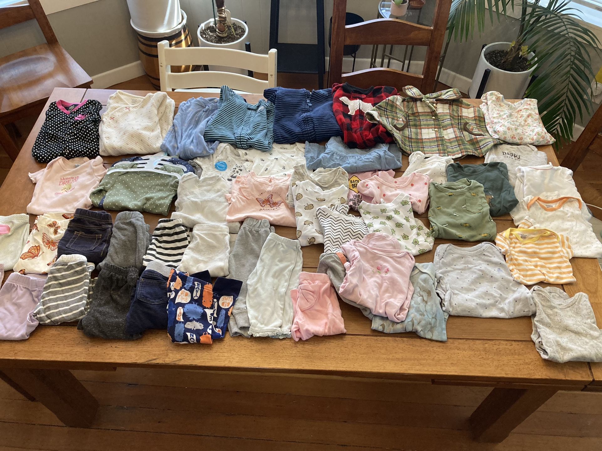 50 Item Baby Girl Leaning Clothing Bundle 