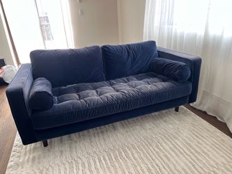 Free - Blue Couch - Pickup in Astoria