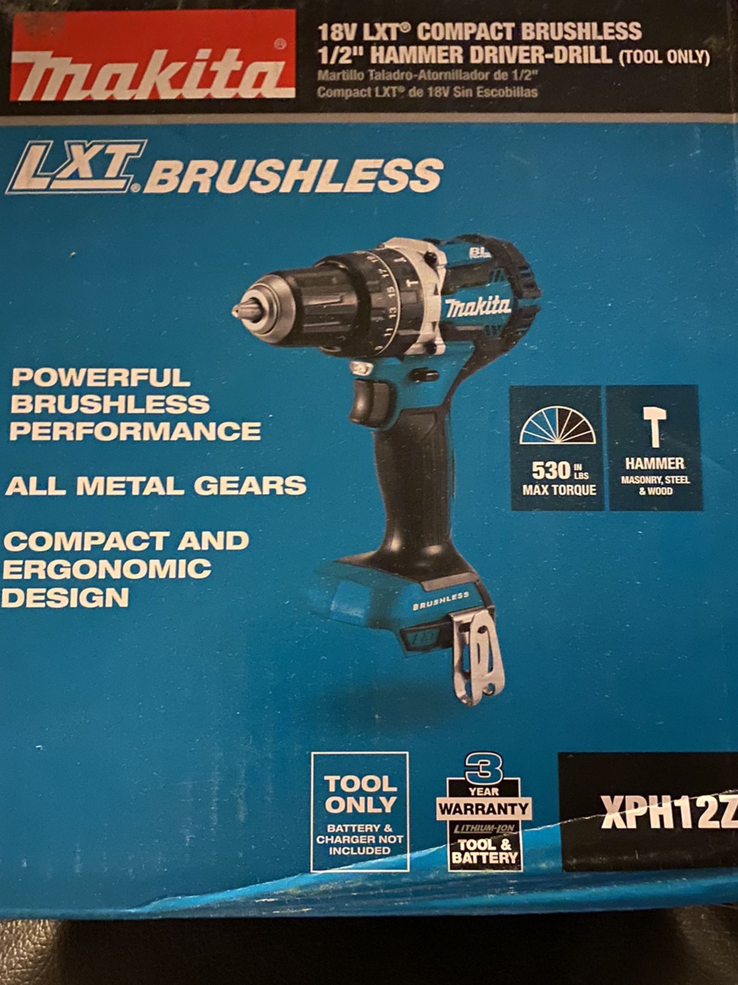 18 Volt XLT Compact Brushless 1/2” Hammer Driver-drill