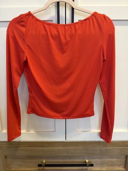 Bright red shirt