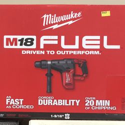 Milwaukee M18 Fuel 1-9/16” SDS Max Rotary Hammer Tool-Only