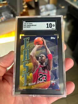 1998-99 Topps East West Michael Jordan & Kobe Bryant SGC 10 Gem Mint EW5