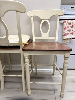 Solid Wood Counter/Bar Height Chairs (3)