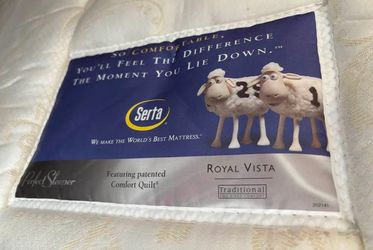 Queen Serta double sided mattress and frame