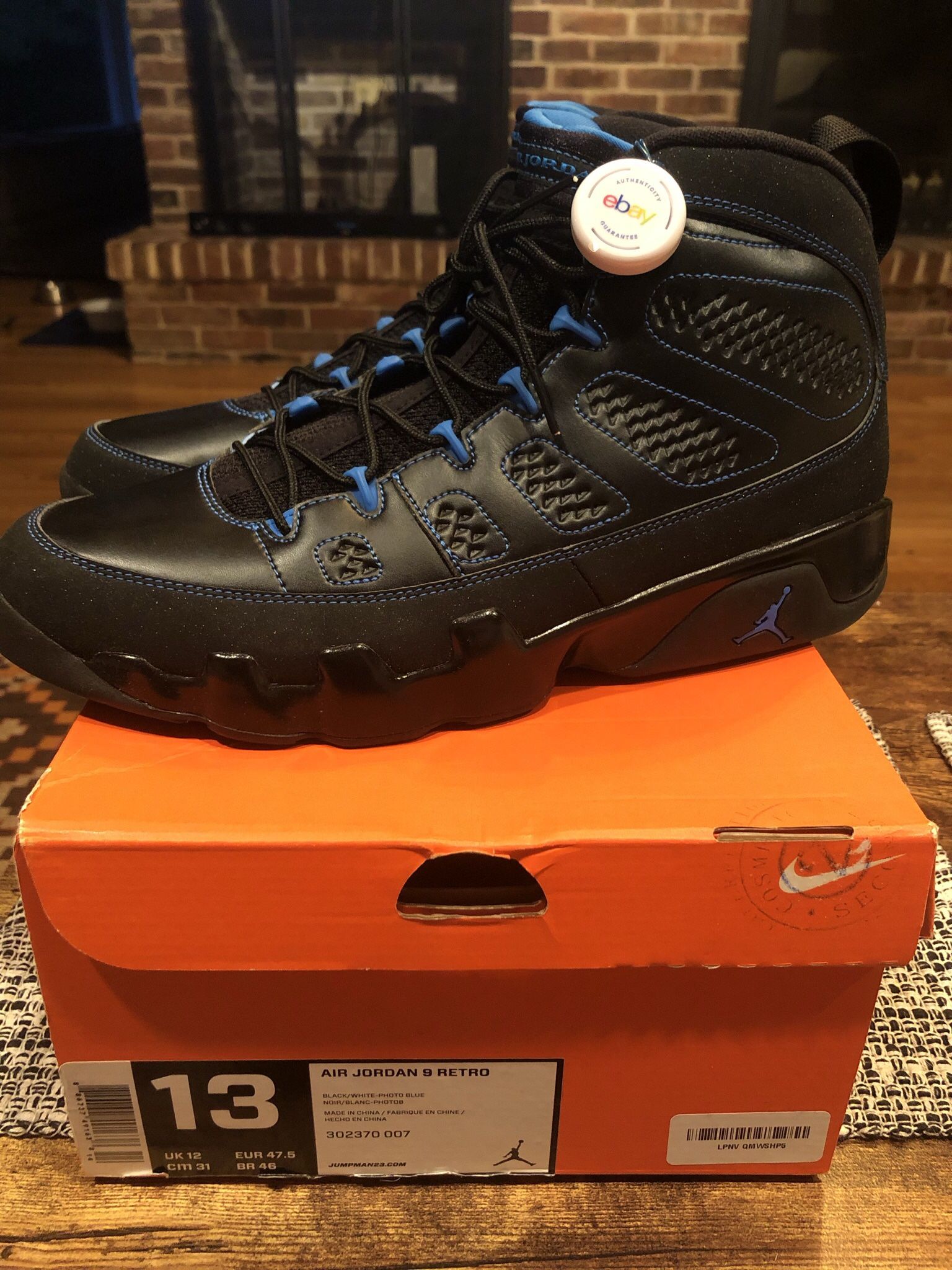 Jordan 9 Photo Blue Size 13