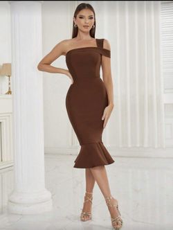 Bandage Dress Brown Size M