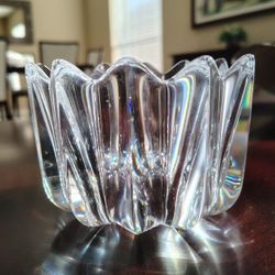 Orrefors (Sweden) Floral Shape Crystal Bowl