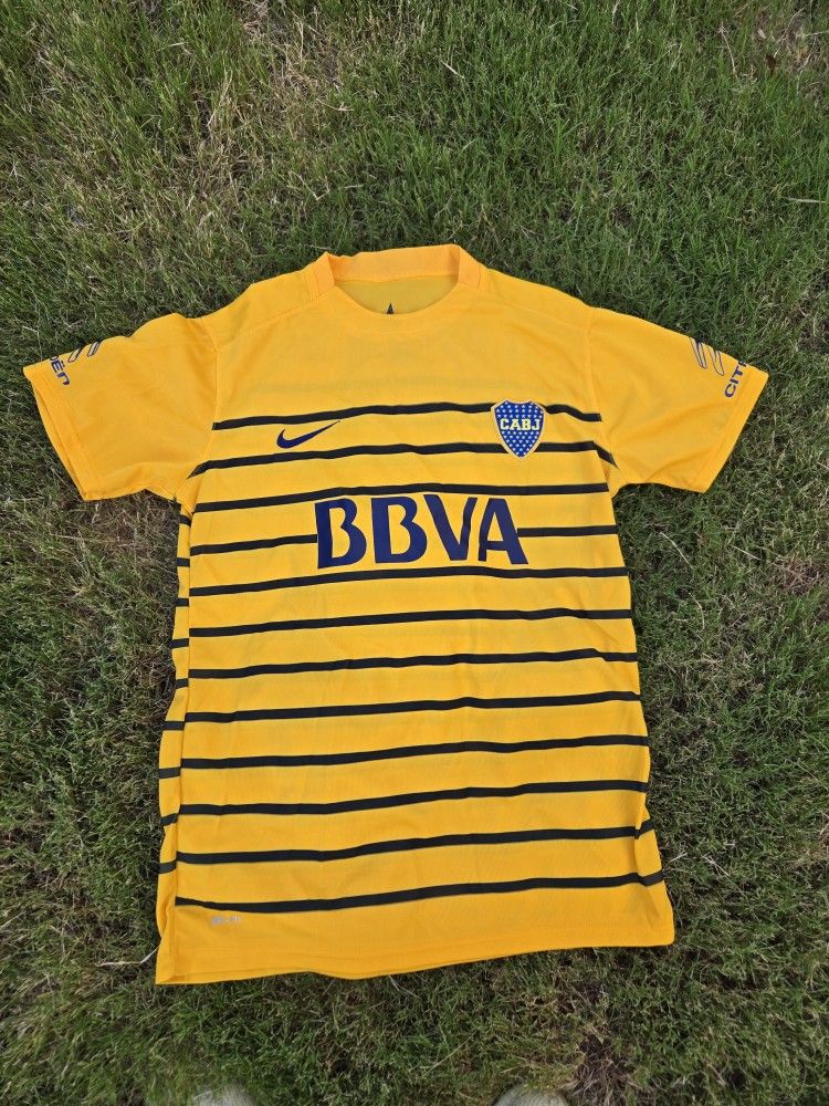 RARE Nike Boca Juniors Away Soccer Football Jersey Laser 2015 2016 Carlos Tevez Size XL