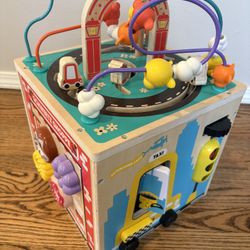 FAO Schwarz Wooden Activity Cube