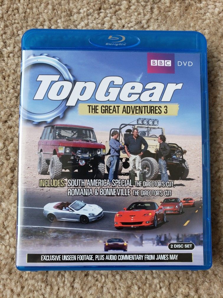 TOP GEAR UK THE GREAT ADVENTURES 3 BLU RAY SET 

