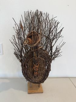 Handmade Thanksgiving woven twig/wicker animal sculpture
