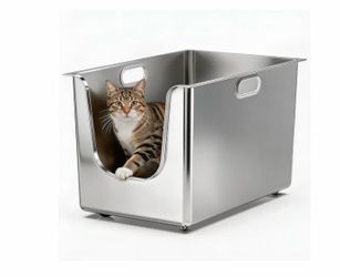 XL Stainless Steel Cat/Kitten Litter Boxes