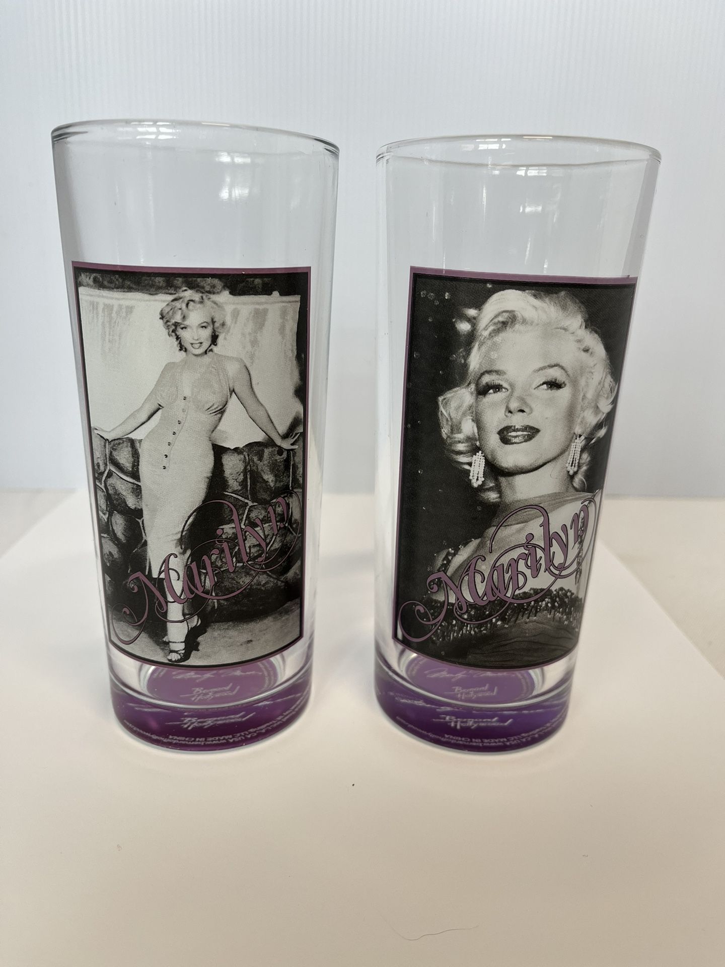 Two High Glasses Cocktail Marilyn Monroe Signed 
