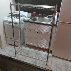 To Identical Stainless Wire Rack Shelves Thumbnail
