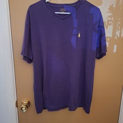 Polo Ralph Lauren Men's Vneck Shirt Size Large L