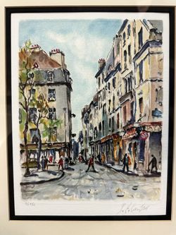 Paris-limited edition lithography signed by the artist-numbered 71  out of 450 lithographs.Pressed on professional grade paper and framed