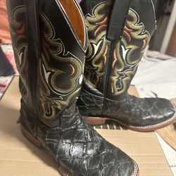 Pirarucu fish skin Roper Cowboy Boots