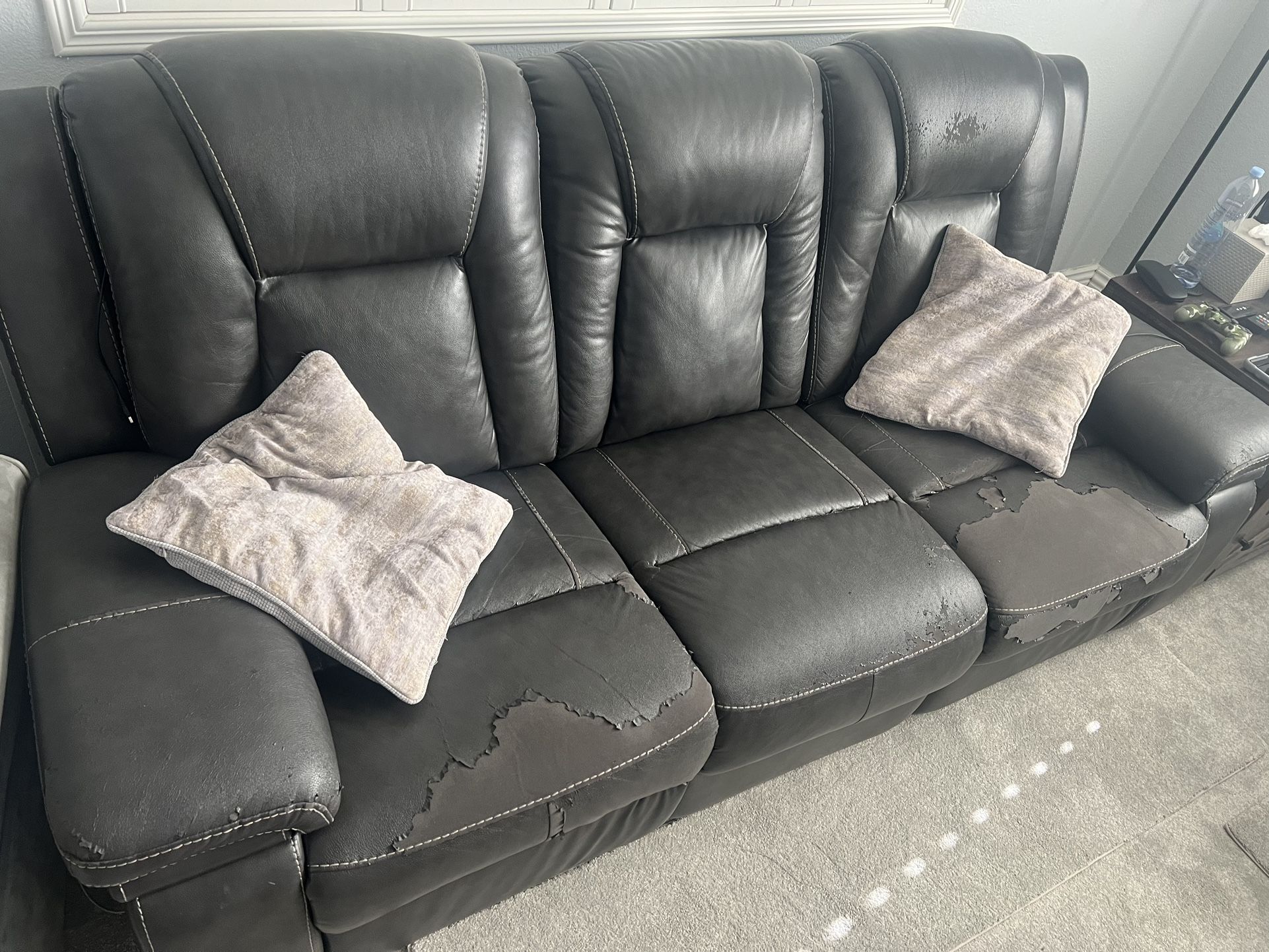 Sofa and Loveseat Set. $200 for both pieces.