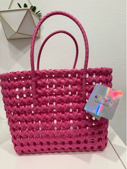 iScream Pink Woven Tote Bag
