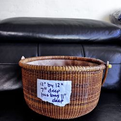 Basket w/ Liner & Drawstring Lid (12” x 12”)