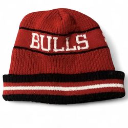 NBA Chicago Bulls Red and Black Knit Beanie