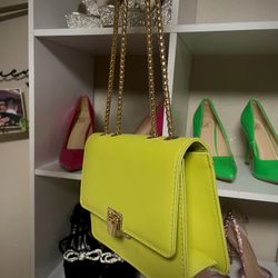 Small , Neon Green Yellow Purse