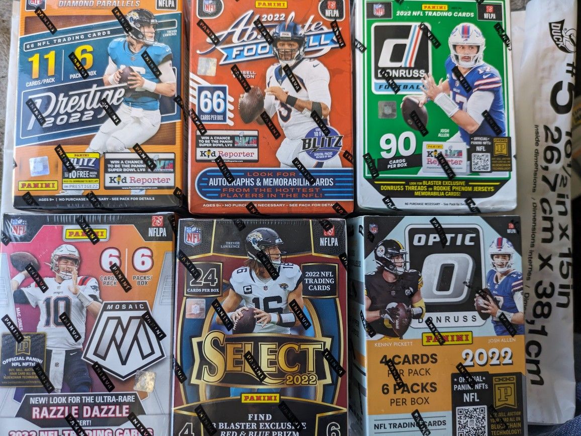 Panini 2022 Donruss Optic Select Mosaic Prestige Absolute Football Blaster Lot