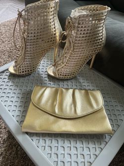 Heels and clutch