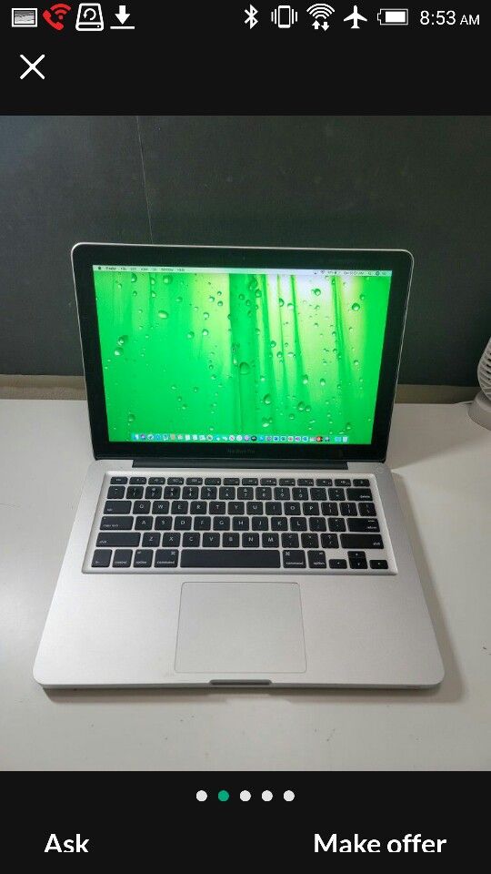13" Macbook Pro Apple Working Great Intel Procesor 250gb Storage Os High Sierra, Charger Included
