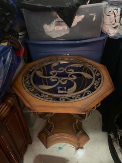 Dining table comes with glass top and 4 chairs