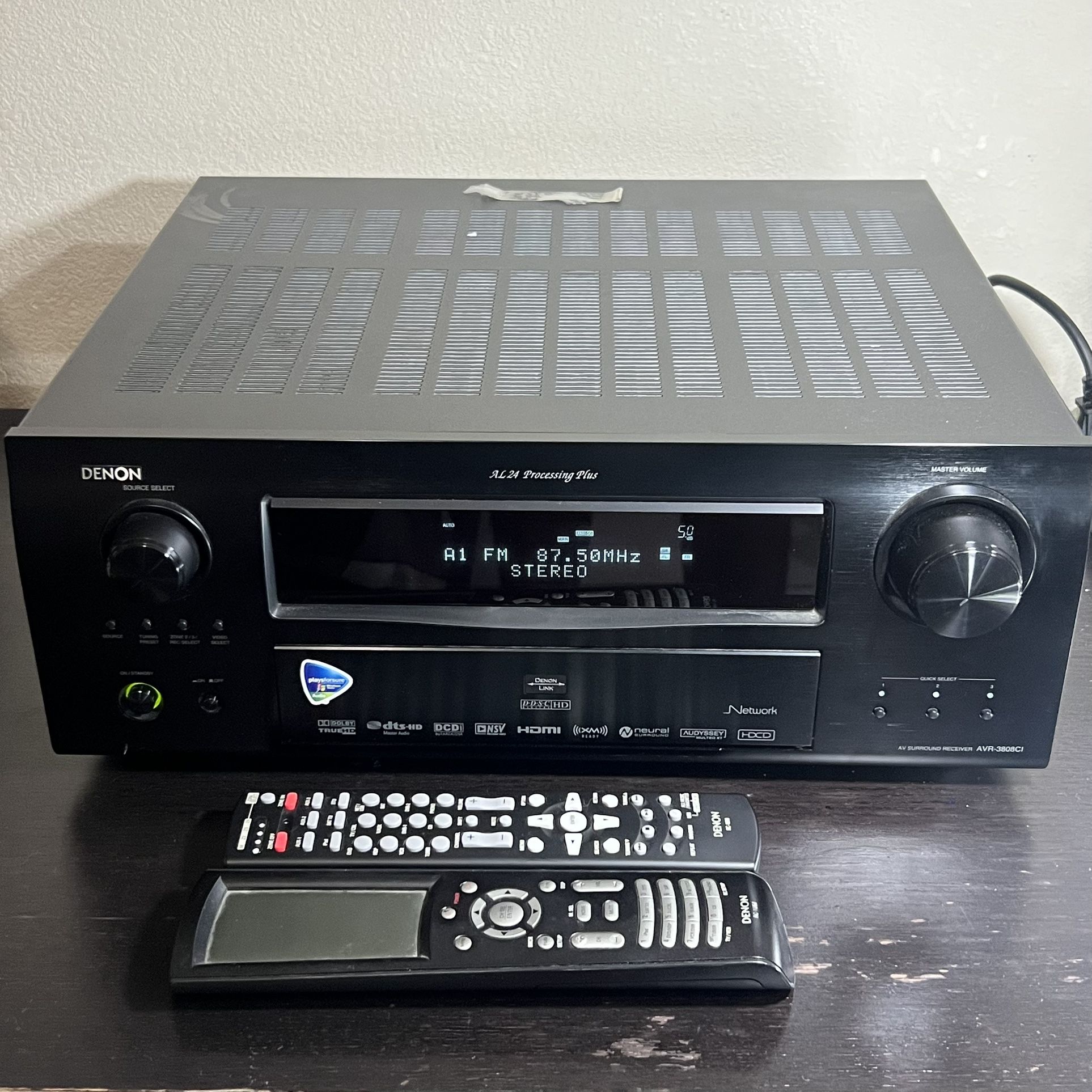 Denon AVR-3808CI AV 7.1-Channel Multizone Home Theater Surround Receiver