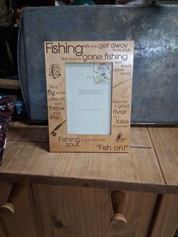 Gone Fishing 4×6 Picture Frame