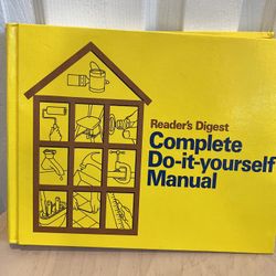 Vintage Reader's Digest Complete Do-It-Yourself Manual 1973 Collectible