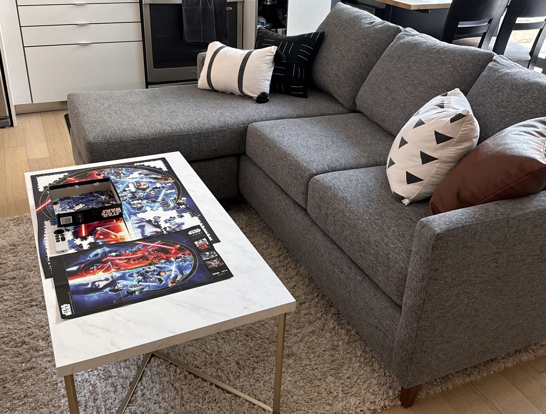 Santana Graphite Sofa with Reversible Chaise