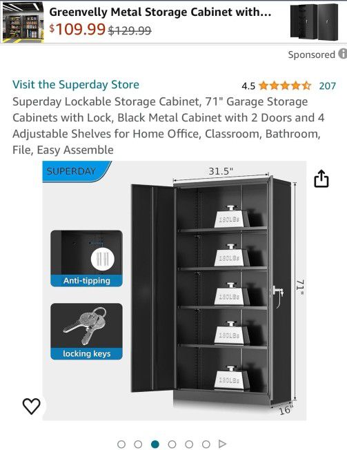 71" Storage Cabinet (NEW)